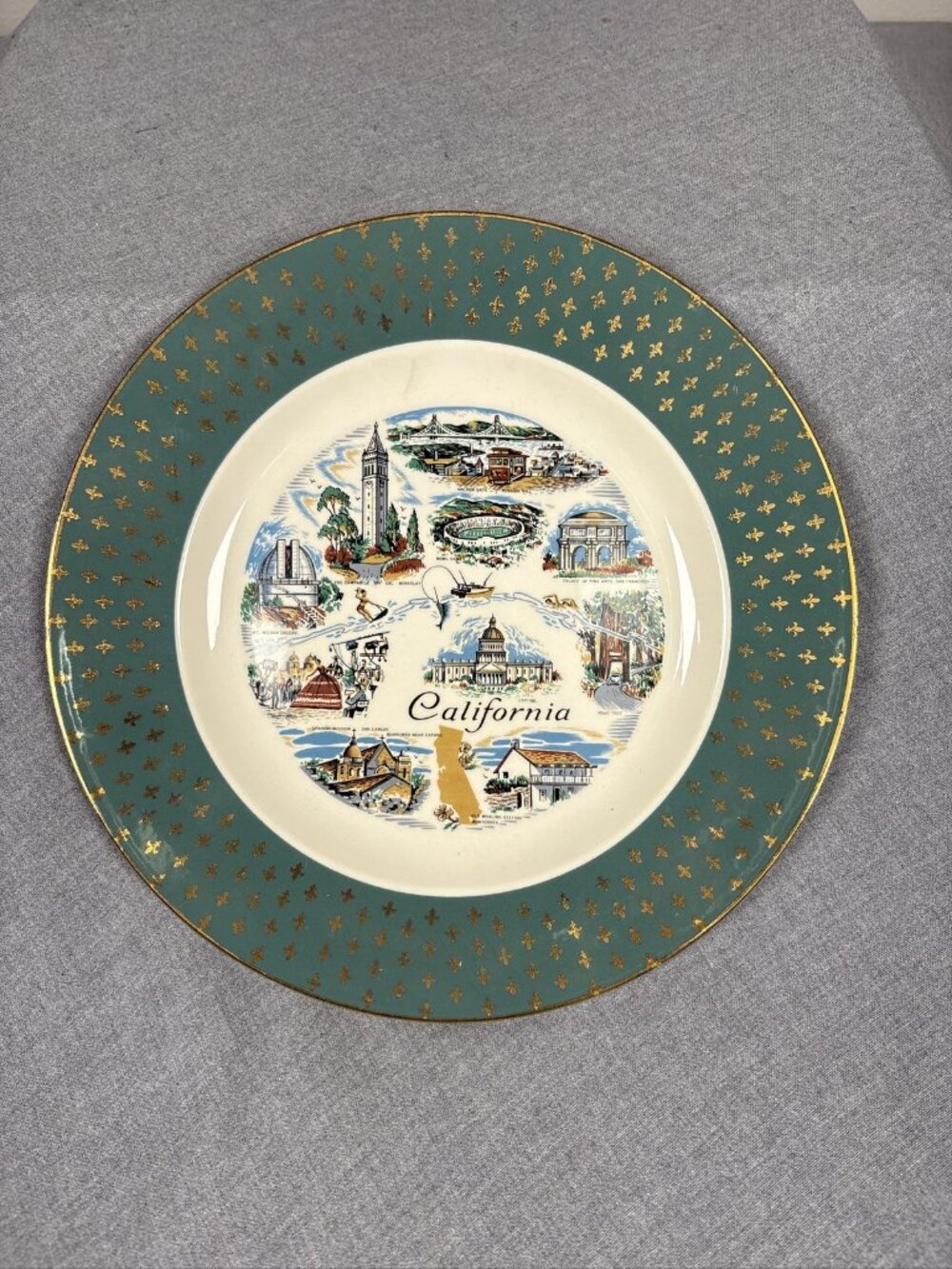 Vintage California Homer Laughlin Cavalier Eggshell Dinner Plate A 56 N 5 USA